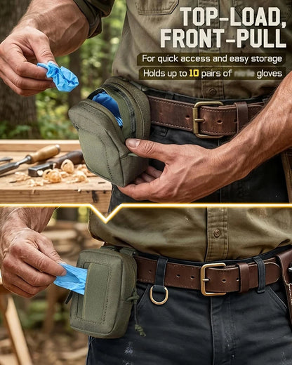 Disposable Glove Pouch Nylon Duty Belt Gloves Holder Outdoor Waist Belt Vest Accessory Pouch Tactical Hunting Bags Accessories