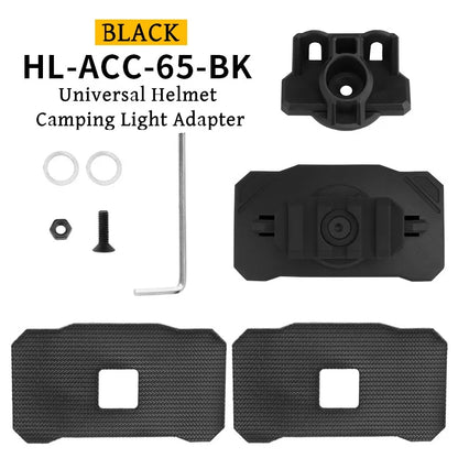Outdoor Helmet Light Mount Adapter Shooting Camping Universal Helmets Flashlight Holder Hook and Loop Attachment Rotatable
