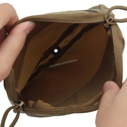 Tactical Slim Small Half Pocket Kangaroo Insert Pouch Zipper Bag FERRO STYLE Outdoor Storage DOPE Front Flap Hunting Accessories