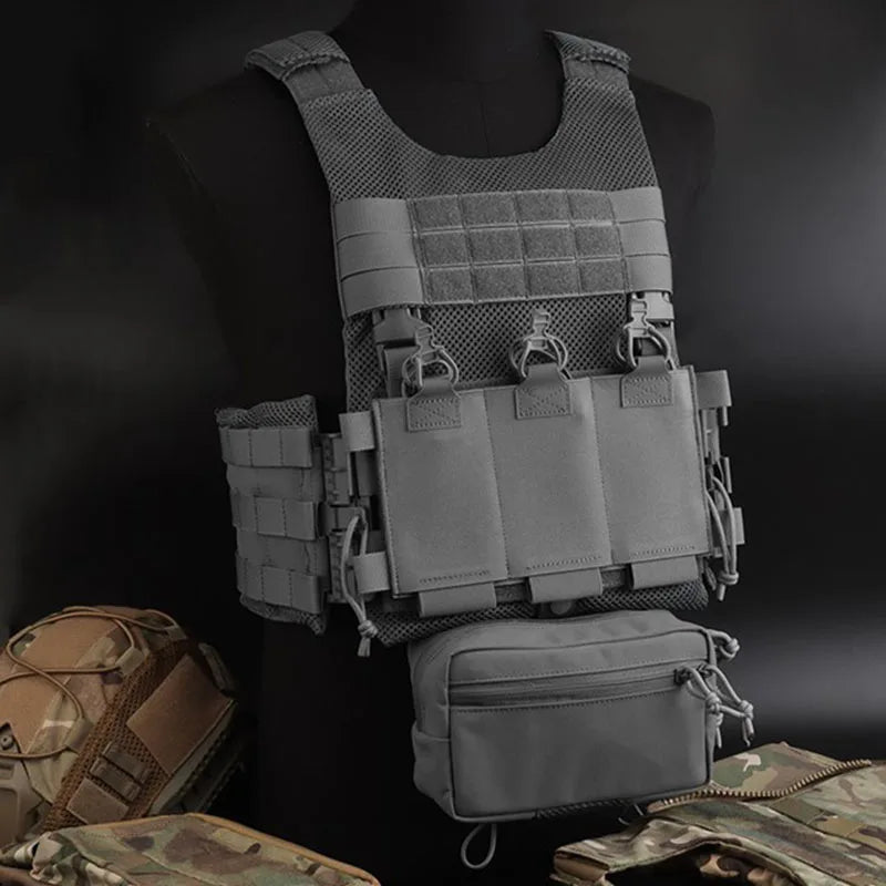 WOSPORT Outdoor Hunting Vest LV-119 Camouflage Tactical Vest Water Edition Inner Storage Bag External Buckle Back Expansion