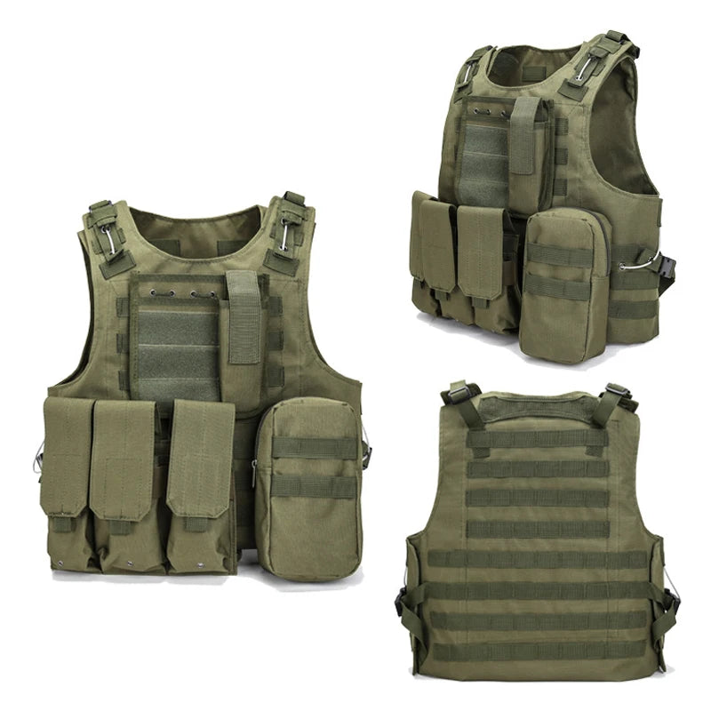 Men Army Airsoft Military Tactical Vest Molle Combat Assault Plate Carrier Tactical Outdoor Clothing Hunting Vest Accessories