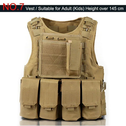 Outdoor Airsoft Tactical Kids Children Vest Uniform  Hunting Equipment Kids Boy Girl Camouflage Hiking CS Hunting Clothes