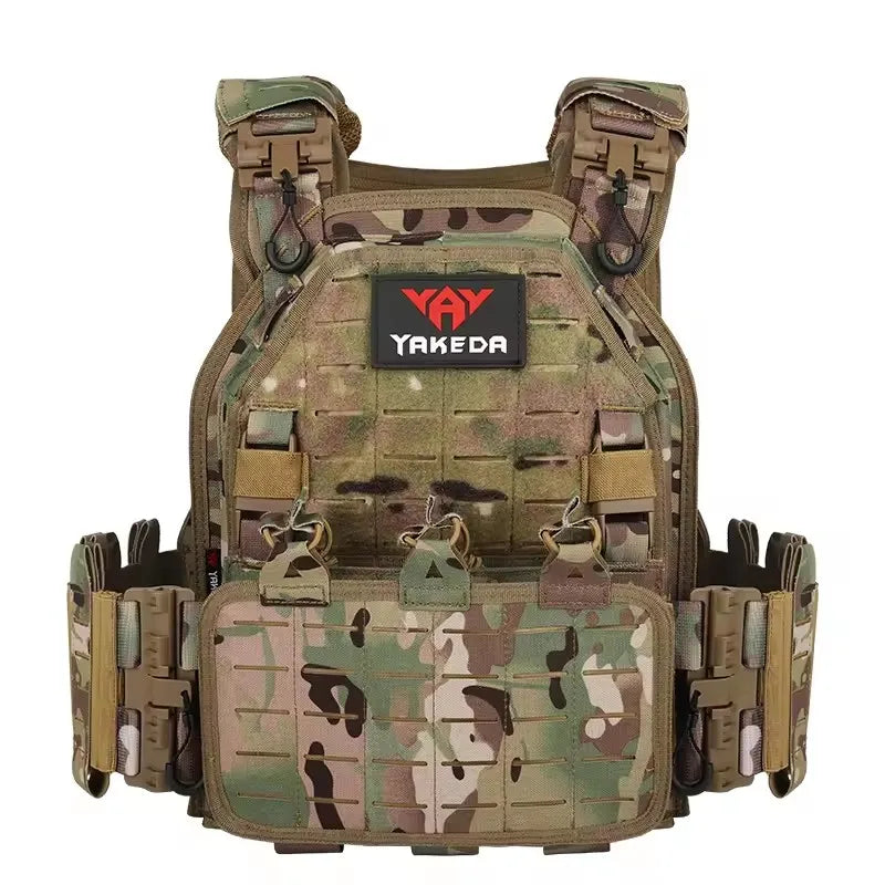 High Density Tactical Vest Molle Combat Plate Carrier with Quick Release Buckle for Men Outdoor Hunting Gear