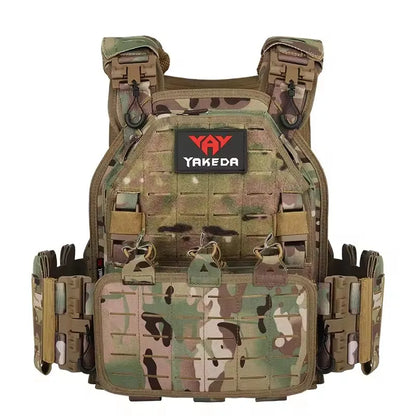 High Density Tactical Vest Molle Combat Plate Carrier with Quick Release Buckle for Men Outdoor Hunting Gear