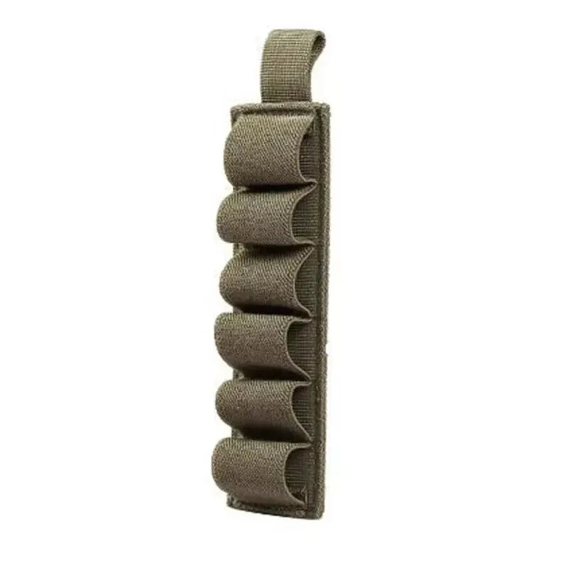 6-Slot Tactical Shotgun Shell Pouch MOLLE Ammo Bag Velcro Nylon Holder for Hunting