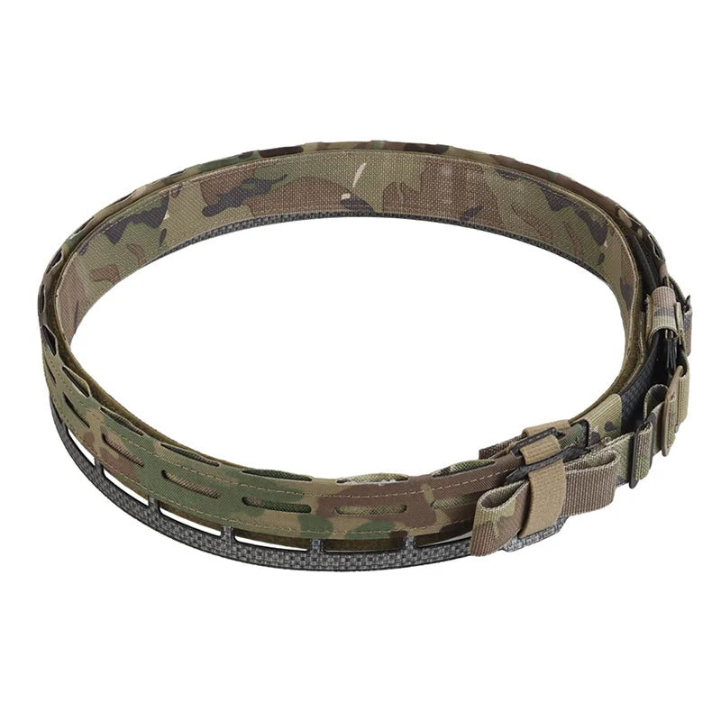 Modular Lightweight Dual Layer Belt Multi Purpose Organizer for Outdoor Airsoft Gear Adjustable Attachment System