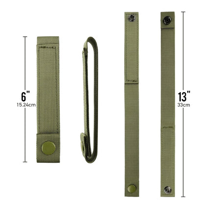 4pcs Outdoor Molle Strap 6 inch Tactical Molle Strap Molle Webbing Straps Attachment Snap Strap Nylon Thumb Snap Straps