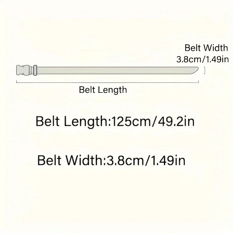 New 1pc The New Men's 125cm Buckle Belt Nylon Braided Lightweight Breathable Daily Commuter Men's Belt
