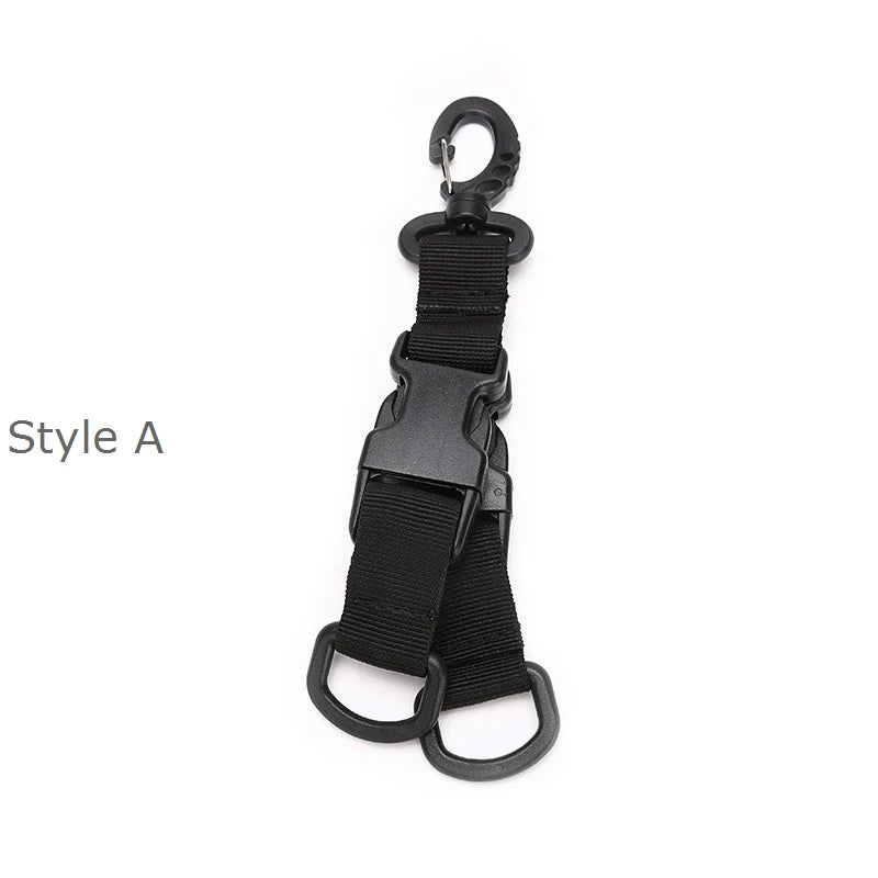 Tactical Gear Keychain Clip Nylon Belt Key Chain Key Holder Quick Release Buckle Key Ring Molle Bag Attachments Hooks