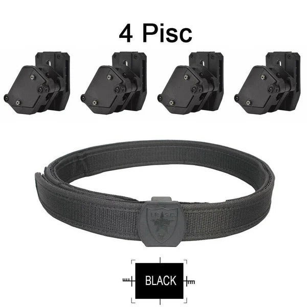 IPSC USPSA Shooting 1.5" Belt + 4 Pcs Multi-Angle High Speed Pistol Magazine Mag Pouch Handgun Holder Holster