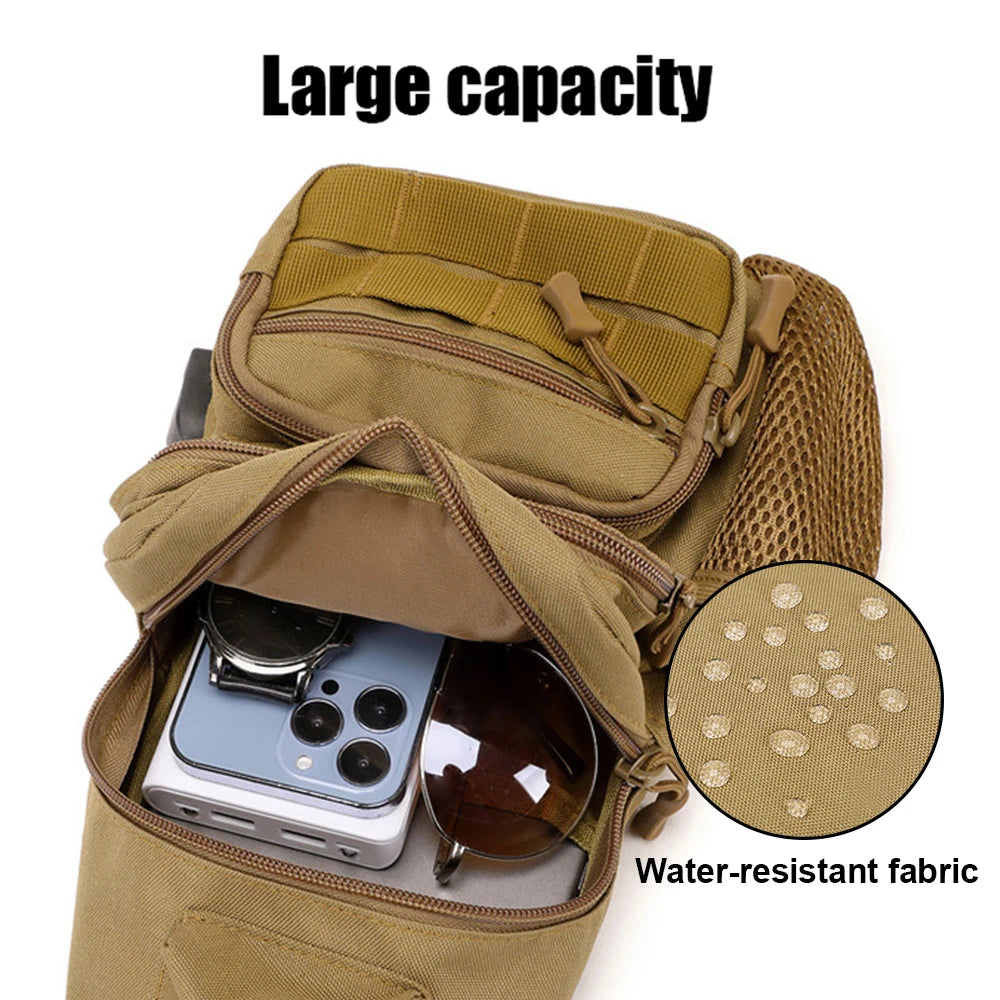 Tactical Sling Chest Pack Crossbody Shoulder Pouch Outdoor Handbag Camping Climbing Shoulder Backpack Hunting Bag