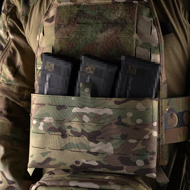 Outdoor Equipment Accessories 5.56 Triple Pouch G-Hook Placard Front Flap Hanging Pack With Elastic Insert MOLLE Holster Pouch