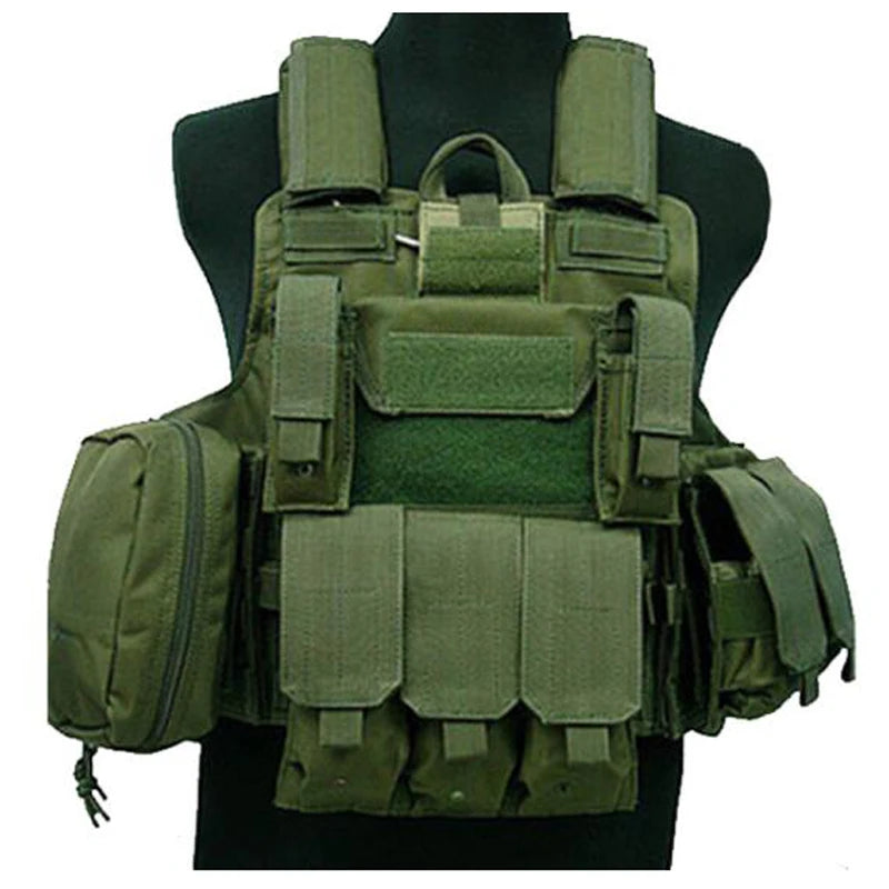 Tactical Vest CS Wargame Airsoft Paintball MOLLE CIRAS Combat Vest CIRAS Tactical Vest With Triple Magazine Pouch Accessories