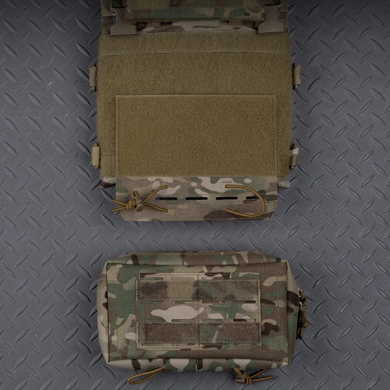 Molle Plate Carrier Back Panel for Hunting Vest, Multi-purpose Drop Hanging Plate V1 for Chest Rig Backpack