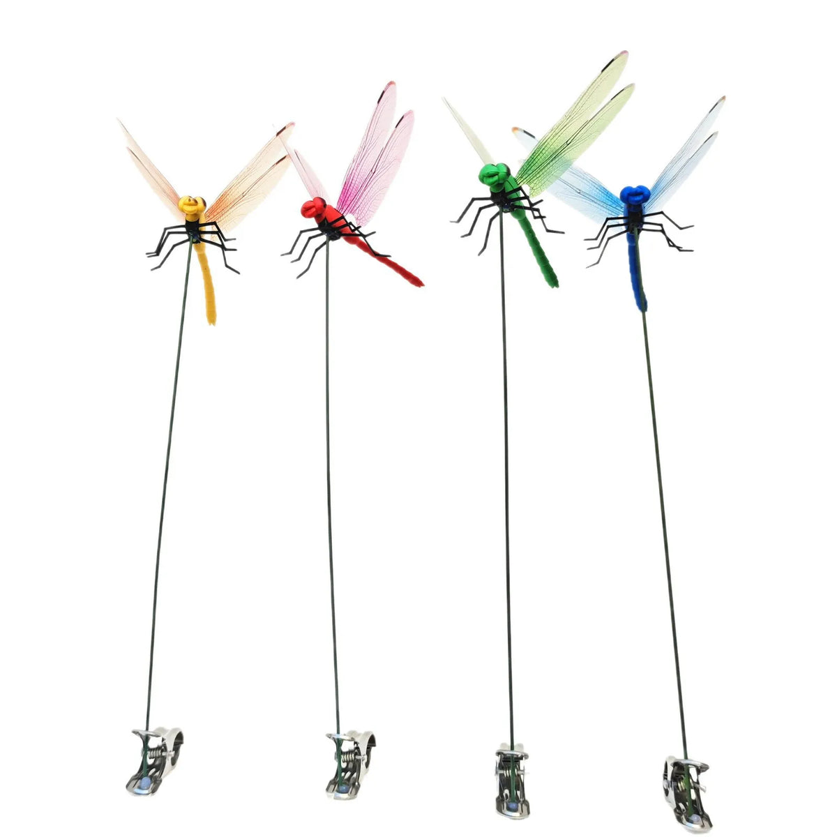 Simulation Dragonfly Shape Decoration Clip Creative Outdoor Garden Lawn Yard Ornament Insect Fly Repellent Home Landscape Decor