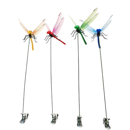Simulation Dragonfly Shape Decoration Clip Creative Outdoor Garden Lawn Yard Ornament Insect Fly Repellent Home Landscape Decor