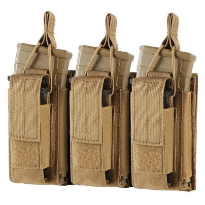 Molle Magazine Pouch Holder Open Top Single Double Triple Rifle Pistol Mag Carrier for M4 M16 AK AR M1911 9mm