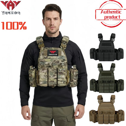YAKEDA Tactical Vest 6094 Fast detachable light laser cut outdoor hunting black gear carry vest of high quality