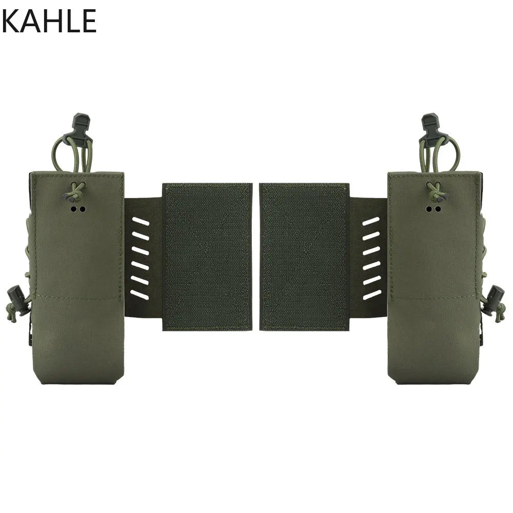 2pcs Tactical Radio Pouch Holster Compatible with AN/PRC 148 152 163 and Similar Size Radio Equipment Molle System Accessories