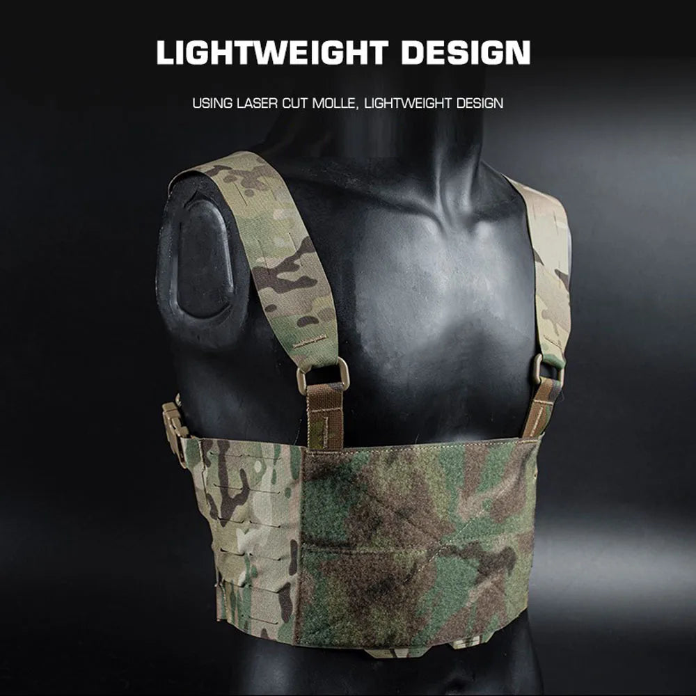 Ferro Style Tactical Chesty Rig Wide Harness Lightweight MOLLE Hunting Vest FCPC V5 Quick Conversion Shooting Airsoft Chest Rig