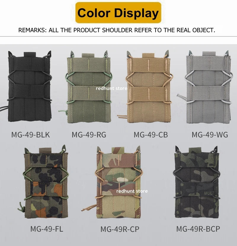 5.56 Magazine Pouch Tactical AK AR M4 AR15 Single Magazine Bag Rifle Pitol Molle Mag Holster Pouch for Hunting CS