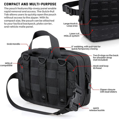 Outdoor Molle Medical Bag EDC Pouch Organizer First Aid Kit Large Capacity IFAK EMT Waist Pack for Hunting Camping Travel