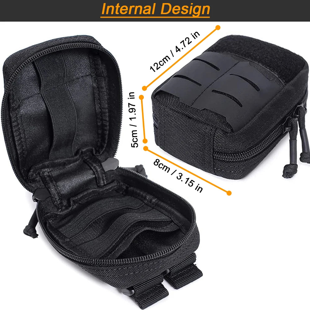 Tactical Small Molle Admin Pouch EDC Utility Duty Belt Pouch Gadget Waist Pack Medical Organizer Bag Wallet Purse