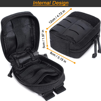 Tactical Small Molle Admin Pouch EDC Utility Duty Belt Pouch Gadget Waist Pack Medical Organizer Bag Wallet Purse