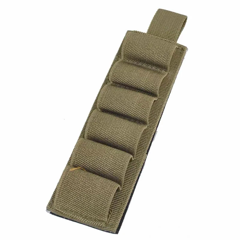 1PC Tactical Hunting Hook Loop 6 Rounds Shell Holder Shotshell Insert Card Strip With Adhesive Back For 12 Gauge