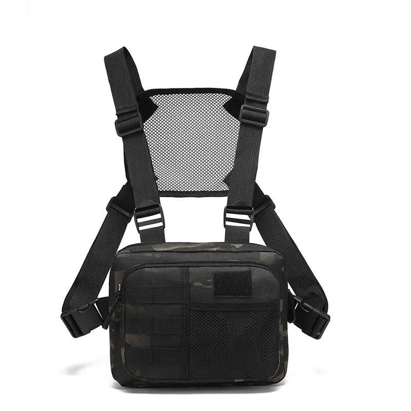Multi-function Tactical Vest Unisex Chest Rig Bag Fashion Men's Hip-hop Streetwear Chest Bags Waterproof Oxford Sport Backpack