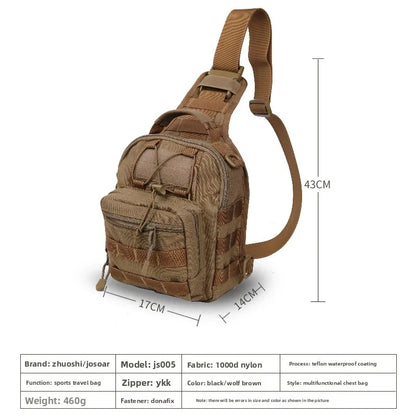 Tactical Sling Bag 1000D Nylon Waterproof Chest Pack Outdoor MOLLE Crossbody Shoulder Bag for Hiking Camping Travel