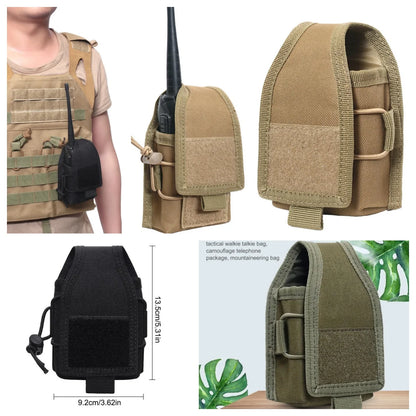 6 Style Tactical Molle Radio Holder Portable Walkie Talkie Pouch Case Radios Holster Bag Camping Hunting Accessories