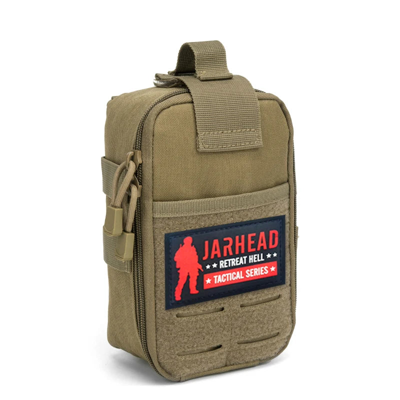Tactical MOLLE First Aid Pouch 600D Nylon Water Resistant EDC Medical Bag Organizer for Outdoor Hunting Hiking Camping