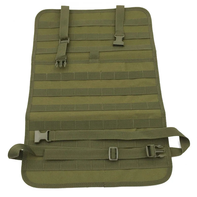 Car Seat Back Organizer Tactical Molle Panel Sag Proof Vehicle Seat Cover Protector Nylon Car Seat Back Hanger Bag Pad