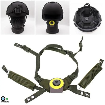 Tactical Helmet Strap Adjustable Chin Strap Inner Suspension System with Bolts and Screws for Tactical Fast Airsoft Helmets