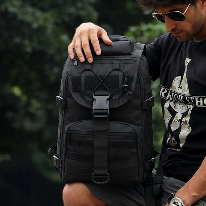 35L Hunting Rucksack for Men with MOLLE External System & Top Latch Closure, Durable Outdoor Backpack for Deer Elk Archery Survival Gear Storage