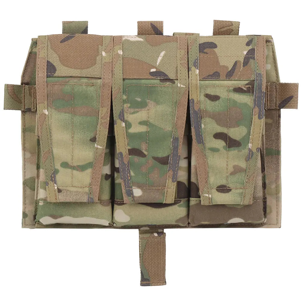 AVS Detachable MBAV Tactical Vest Triple Magazine Pocket Flap Front Bag M4 556 Mag Pouch  Plate Carrier Airsoft Accessories
