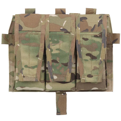 AVS Detachable MBAV Tactical Vest Triple Magazine Pocket Flap Front Bag M4 556 Mag Pouch  Plate Carrier Airsoft Accessories