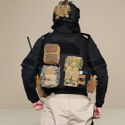 Tactical Vest Set Airsoft Koenig Ghost Full Set Vest with Shoulder Pad Walkie-Talkie Bag First Aid Kit CS Cosplay Equipment