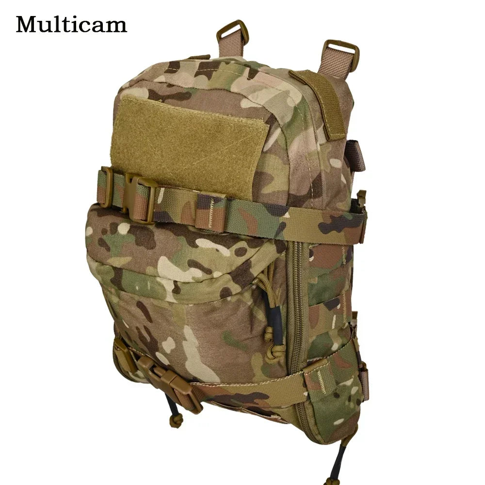 Tactical Hydration Backpack Combat Training Assault Molle Bag Outdoor Hunting Vest Back Plate Carrier Water Bag 1PC