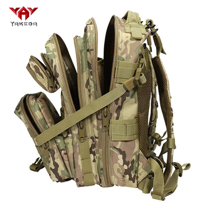 YAKEDA 30L multifunctional outdoor backpack with large capacity and multi compartment design, adjustable chest buckle