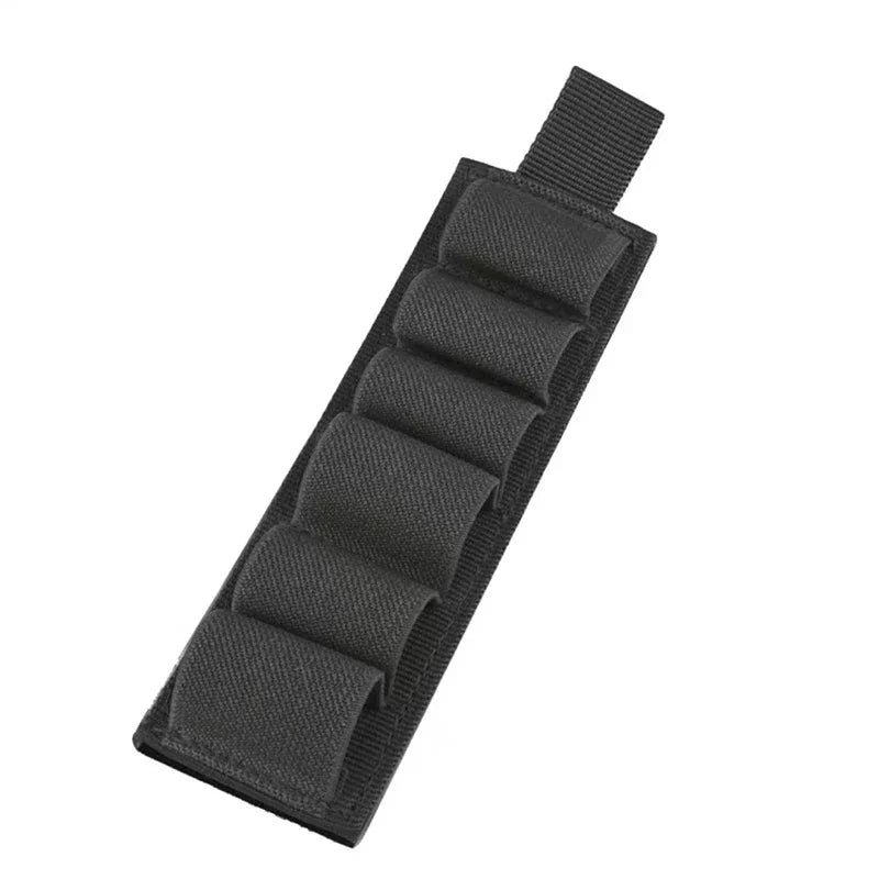 Tactical Hunting 6 Rounds Shell Holder Shotshell Insert Card Strip Hook Loop Adhesive Back For 12 Gauge