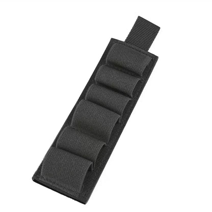 Tactical Hunting 6 Rounds Shell Holder Shotshell Insert Card Strip Hook Loop Adhesive Back For 12 Gauge