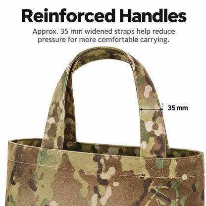 Tactical Camo Tote Bag Multi-Purpose Waterproof Oxford Storage Pouch Heavy Duty Canvas Carry Bag for Hunting Fishing Camping
