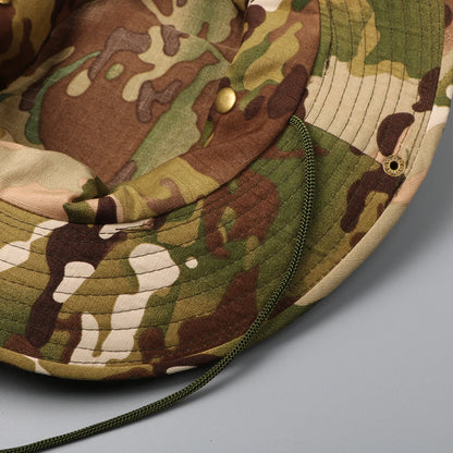 59CM Camouflage Tactical Cap Boonie Hat Caps Men Outdoor Sports Sun Bucket Cap Fishing Hiking Hunting Hats