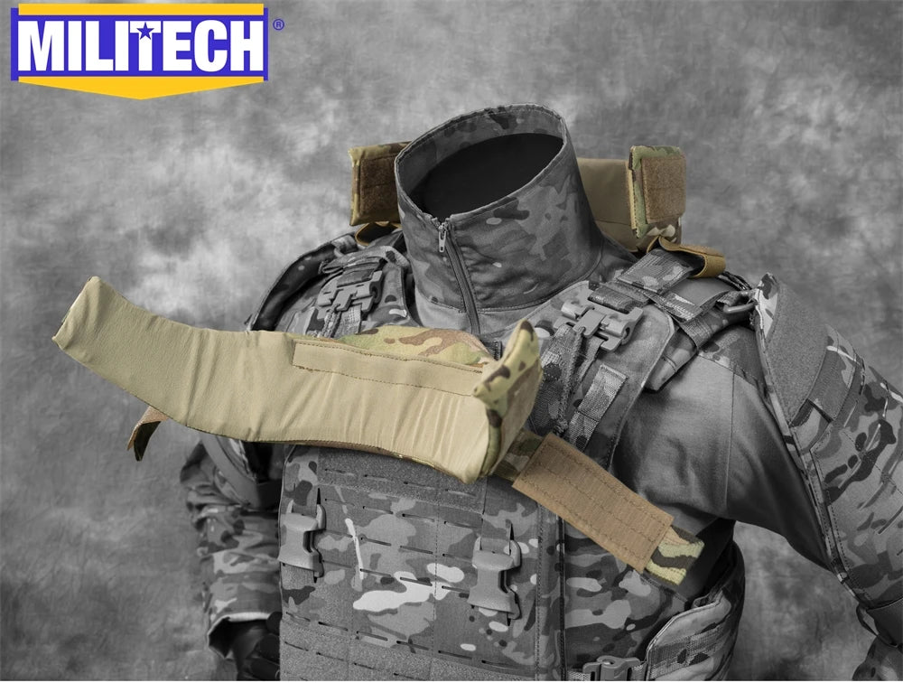 MILITECH Level 3A Neck&Throat Protector Tactical Neck Guard Tactical Collar Fits AVS CPC LVS Vest Neck Anti-Fragment