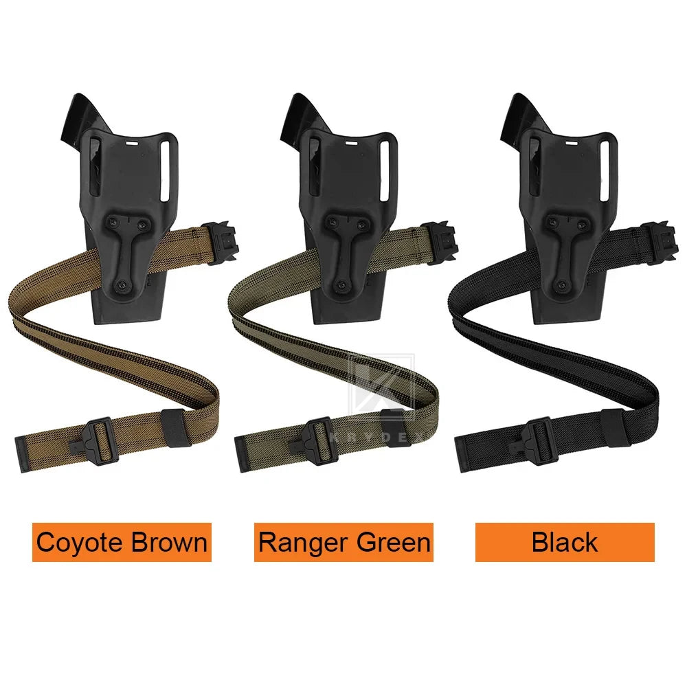 KRYDEX Tactical Leg Strap Magnet Quick Release Buckle 1.5" Elastic Thigh Strap Drop Holster