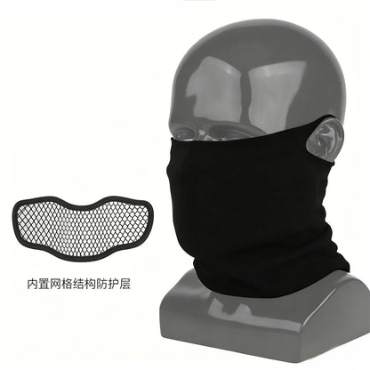 Tactical Protective Steel Mesh Face Mask  Breathable Knit Neck Gaiter for Wargame Cosplay Shooting Outdoor Combat Training Gear