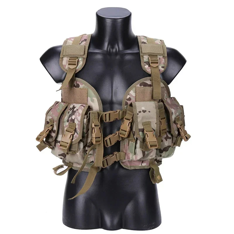 Tactical Seal Vest Camouflage Combat Vest Airsoft Paintball Body Armor For Hunting War Game Airsoft Outdoor Sport With Water Bag