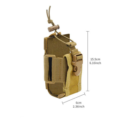 Tactical Radio Holder Shift Pocket Tactical Molle Pouch Walkie Talkie Holster Nylon Waist Belt Bag Pocket Hunting Accessories